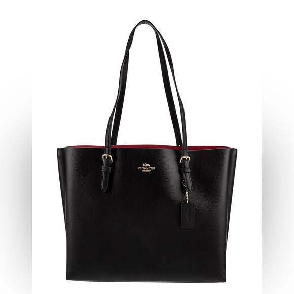 Coach Black Tote Bag with Red Interior - Picture 1 of 13